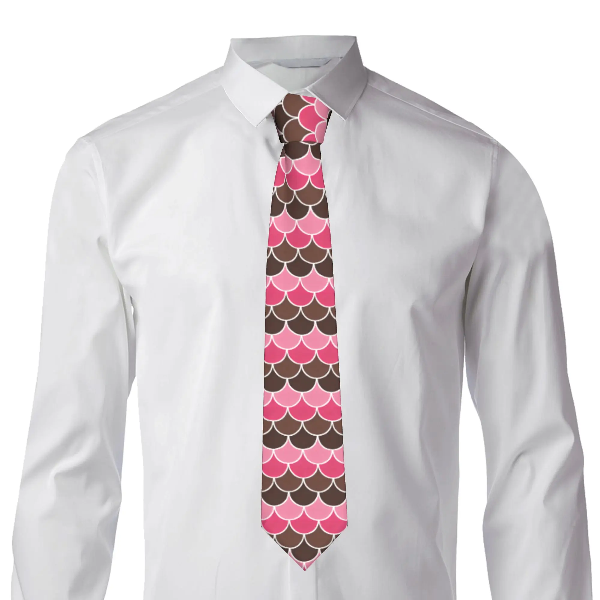 Formal Geometric Scallop Fish Scale Japane S-Seigaiha  Necktie for Men Silk  Party Neck Ties