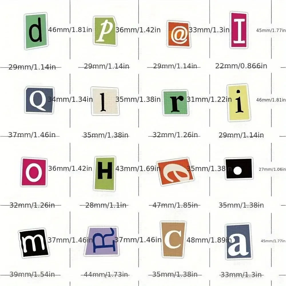 200Pcs Waterproof A-Z Alphabet & 0-9 Number Decorative PP Sticker Labels, Durable Scratch-Resistant Office Stationery with Strong Adhesive for Scrapbooking, Sticker Shopping