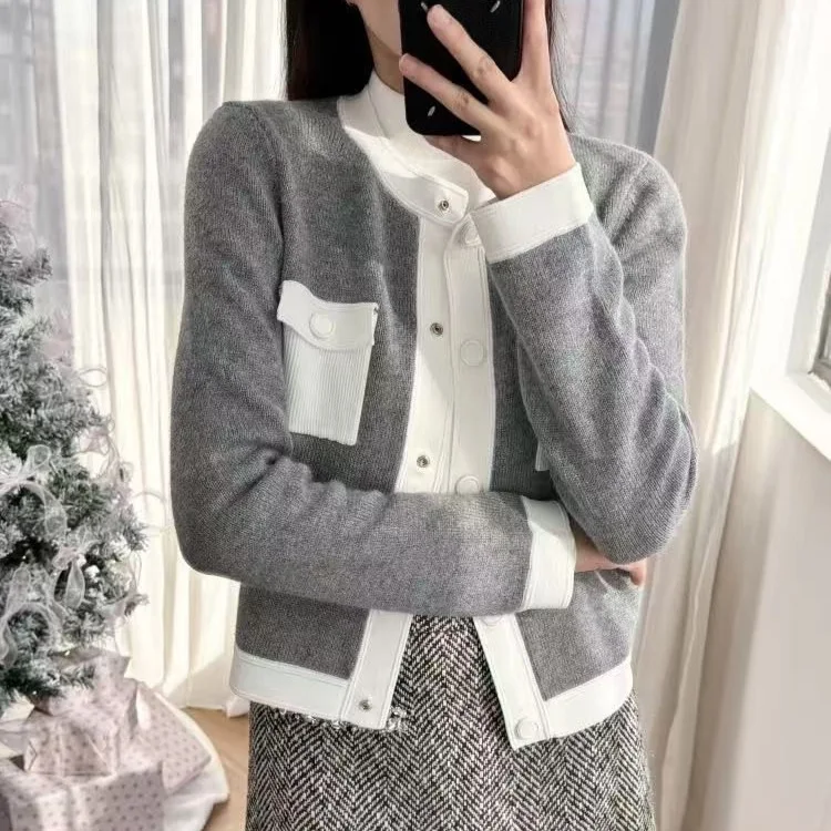 เสื้อคาร์ดิแกนไหมพรมถักทรงยาว สีสันสดใส สไตล์แฟชั่นต้นฤดูใบไม้ผลิ สำหรับผู้หญิง คุณภาพพรีเมียม