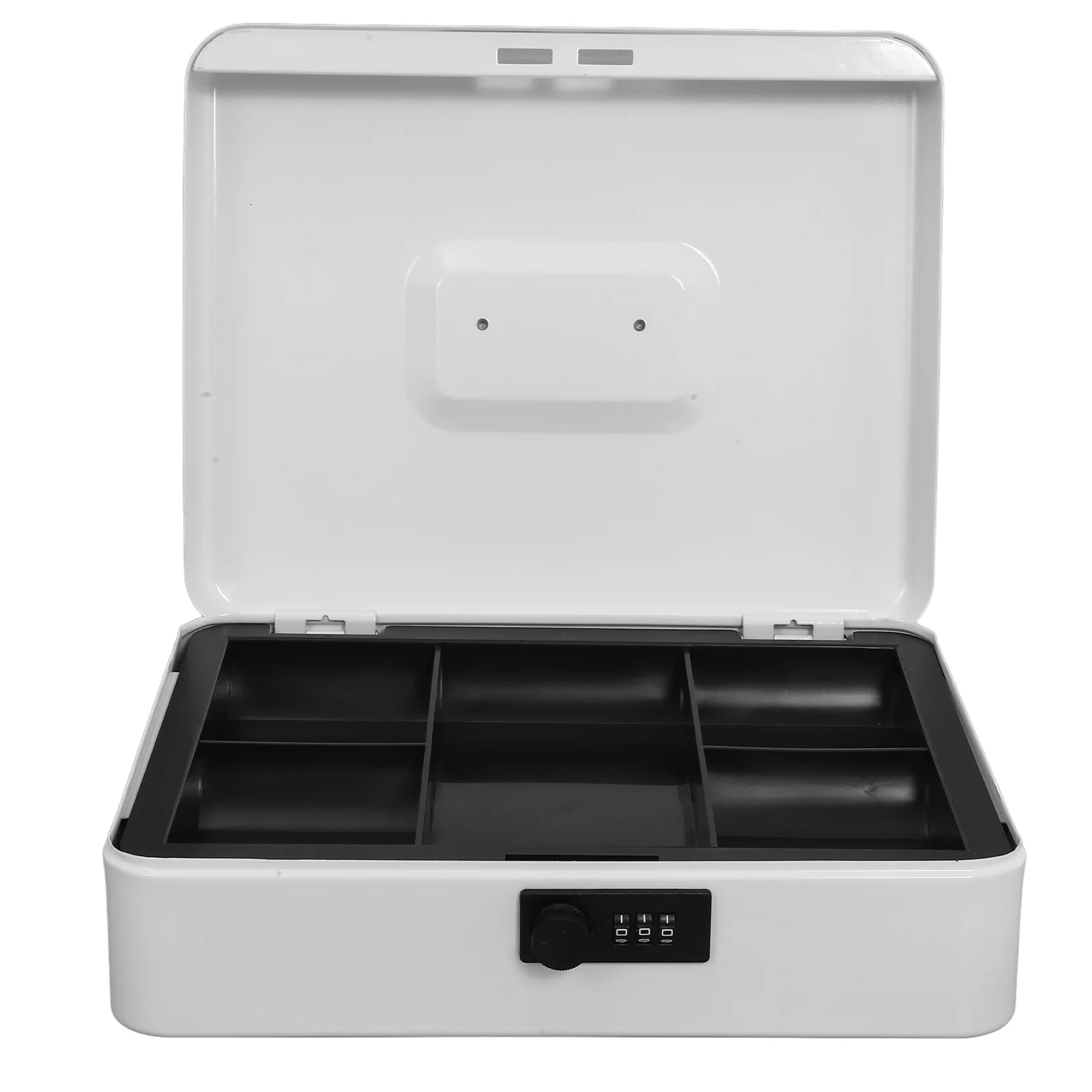 

Large Capacity Lockable Cash Box Password Security Metal Money Bank Stainless Steel Coin Container Compact Savings Safe