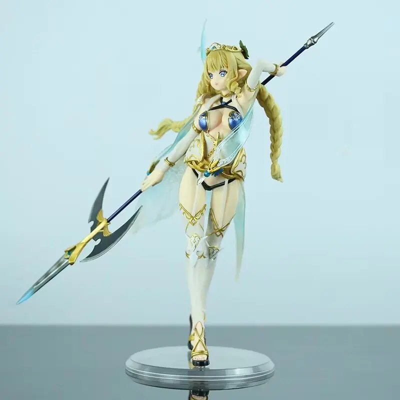 26 cm schöne Mädchen-Animationsfigur, Elfe, Dorf, Mädchen, dritte Dorfperson, Lyncia Helleberd, Ornament, stehende Statue, Szene, Geschenke