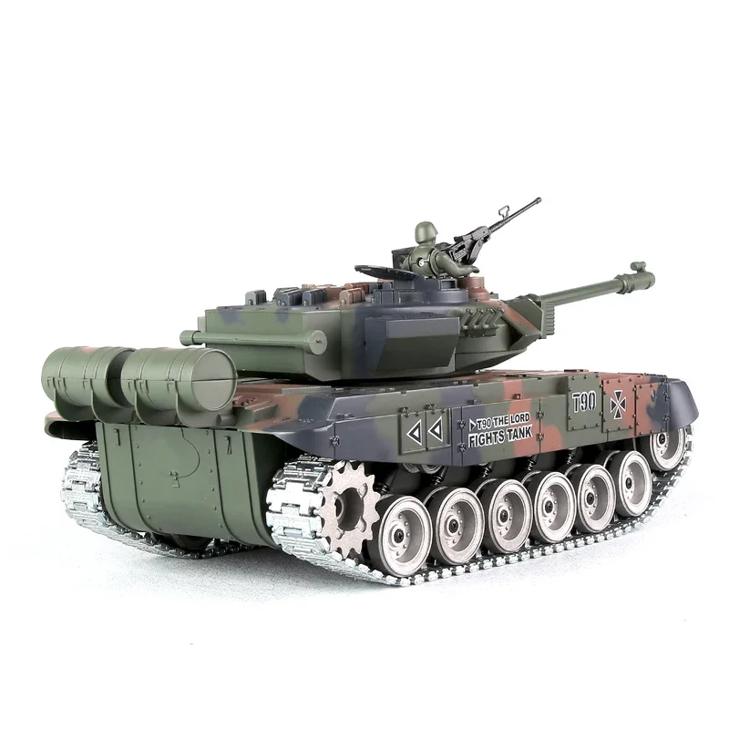 1/18 Russian T90 Metal Upgrade Tank Car Remote Control Electric Tank Simulation Toys Model For Children rc tanks that shoot bb