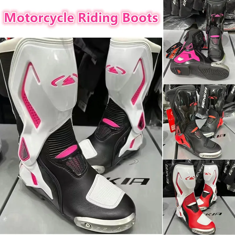 Stivali da moto professionali scarpe da moto da donna Wen stivali da moto traspiranti impermeabili