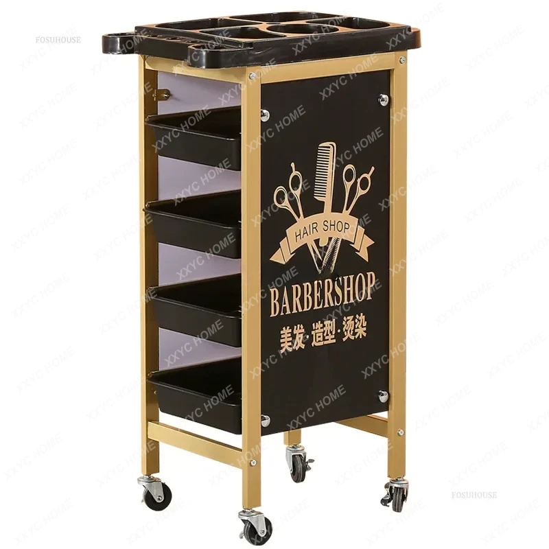 

Rolling Beauty Salon Hair Salon Trolleys Barber Shop Perm And Dye Tool Rack For Salon Furniture Iron Auxiliary Tool Trolley