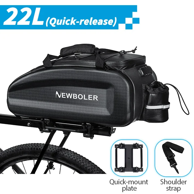 NEWBOLER Quick Release 22L Fietsbagagezak Multifunctionele Waterdichte Fiets Achterzadeltas Fiets Schoudertas Fietsaccessoires