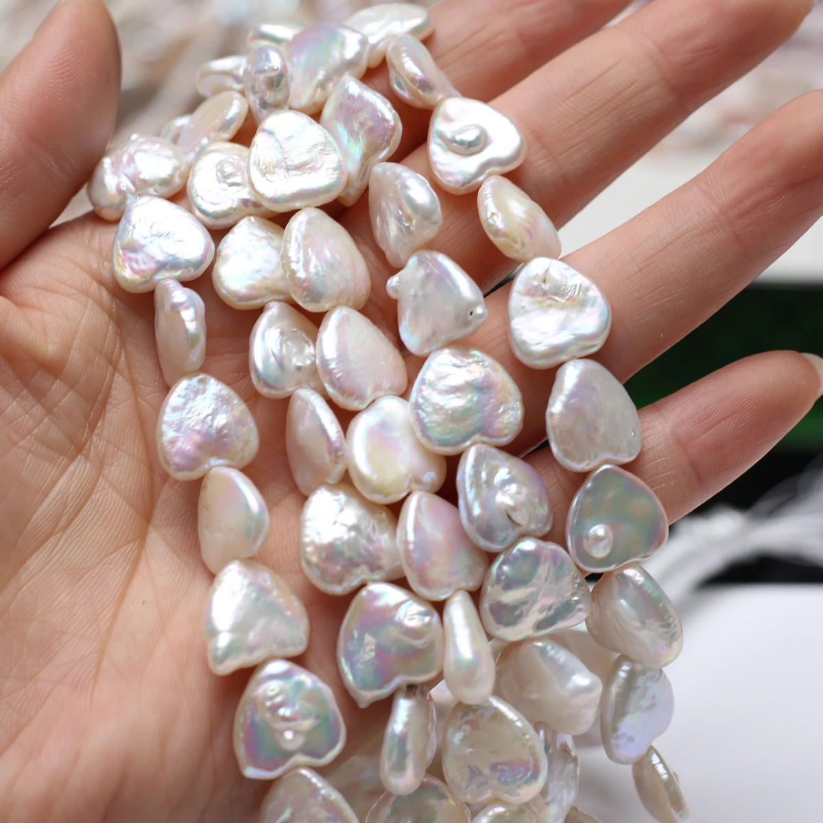 

13mm Baroque Peach Heart Strand Bead Real Natural Freshwater Pearls Beads for Jewelry Making DIY Necklace Bracelet Accessories