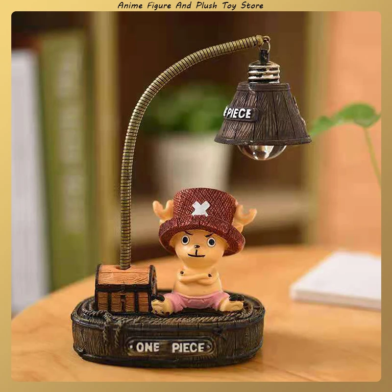 13CM One Piece Luffy high-value animation peripheral cartoon cute desktop night light Crafts Resin Decorative Model  learning of