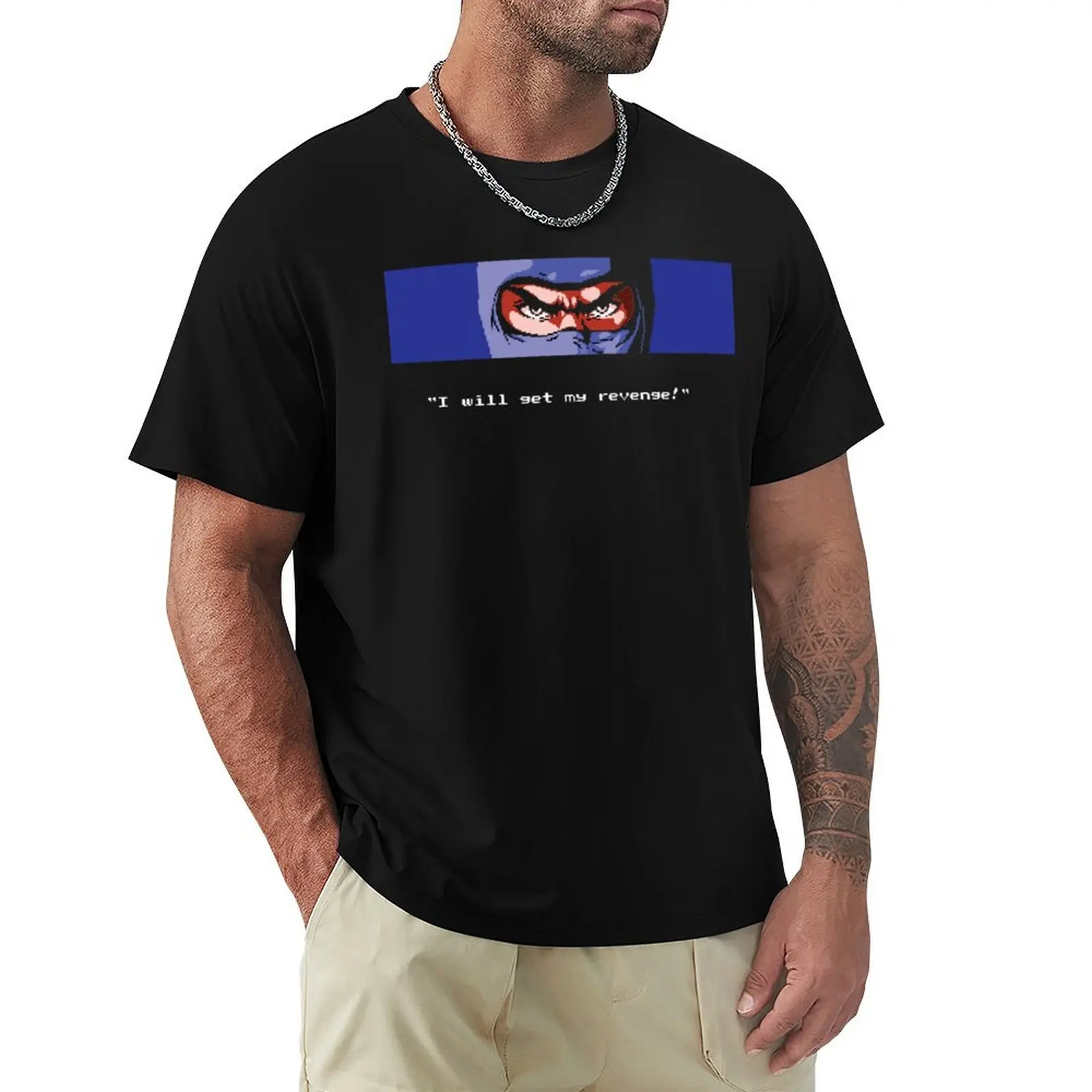 Camiseta I Will Get My Revenge Ninja Gaiden, camiseta de manga corta grande y alta