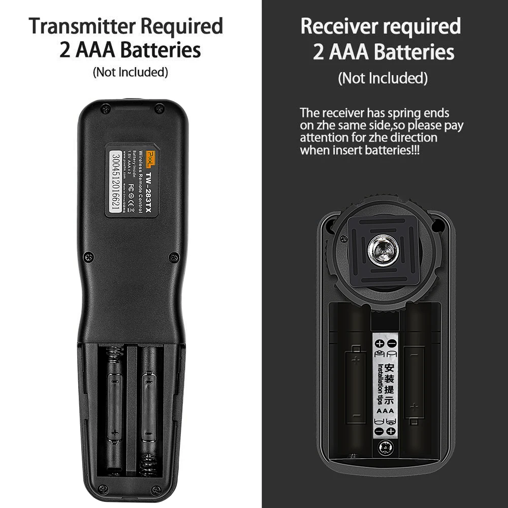 Pixel TW-283 Wireless Timer Remote Control Shutter Release Cable(DC0 DC2 N3 E3 S1 S2 90FJ) For Canon Nikon Sony Camera