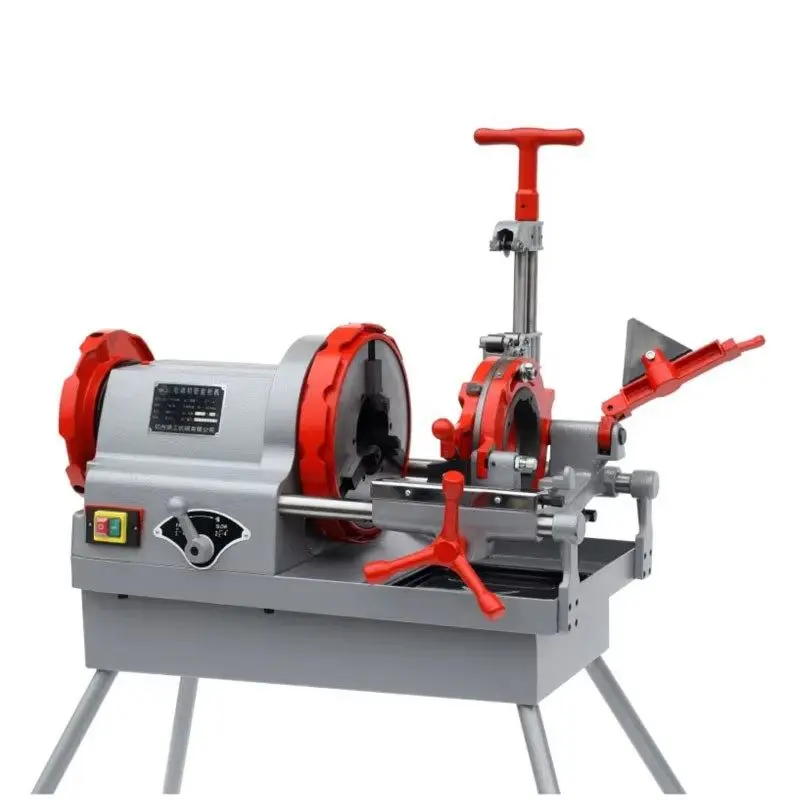 Electric Pipe Threading Machine Fire Water Pipe Cutting Threading Tool Full Spare Parts for Industrial Plumbing Engineering Use