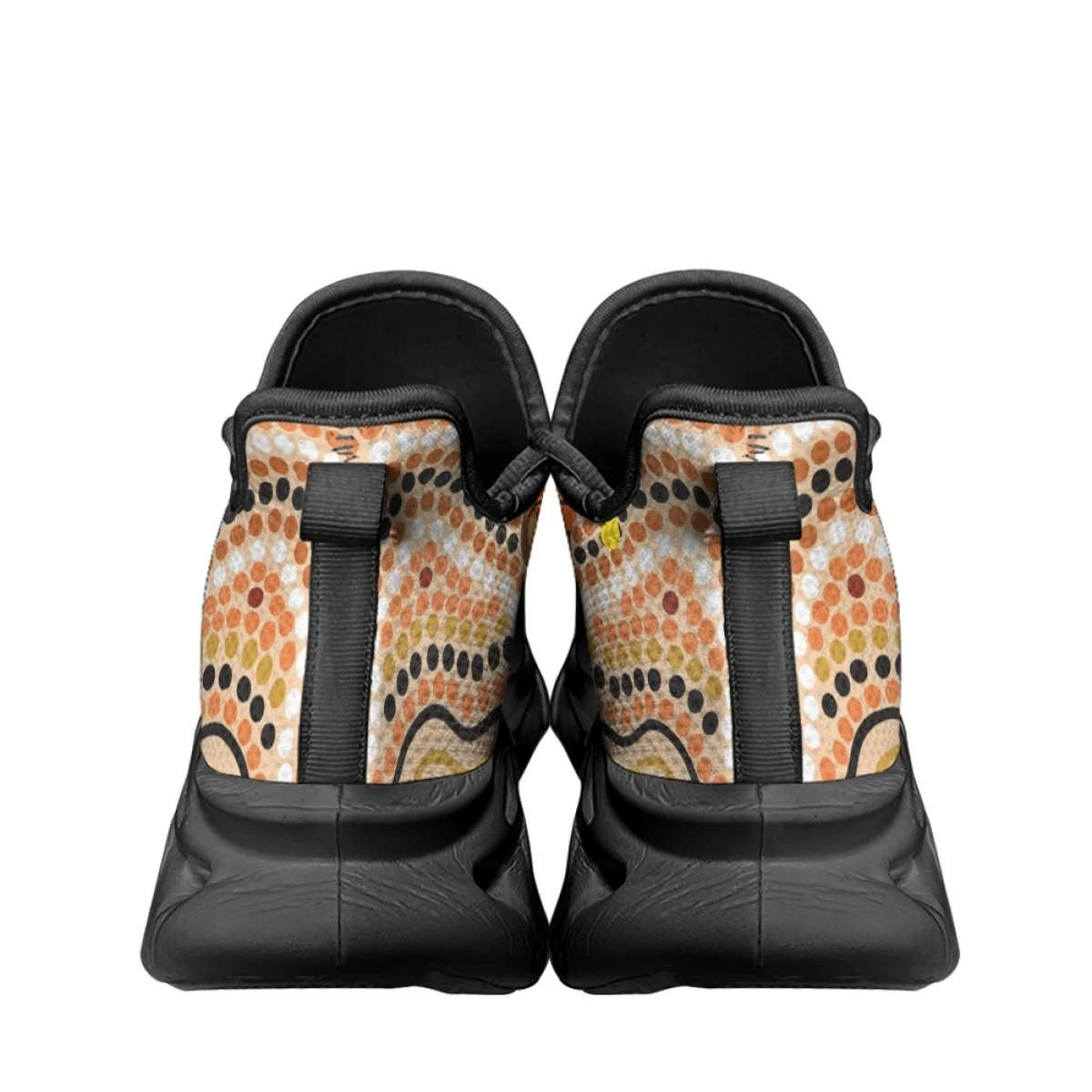 Australian Aboriginal Sun Emu Black Print Sneakers Tribal Casual Non-slip Lace-Up Flat Shoes Summer Breathable Vulcanized Shoes