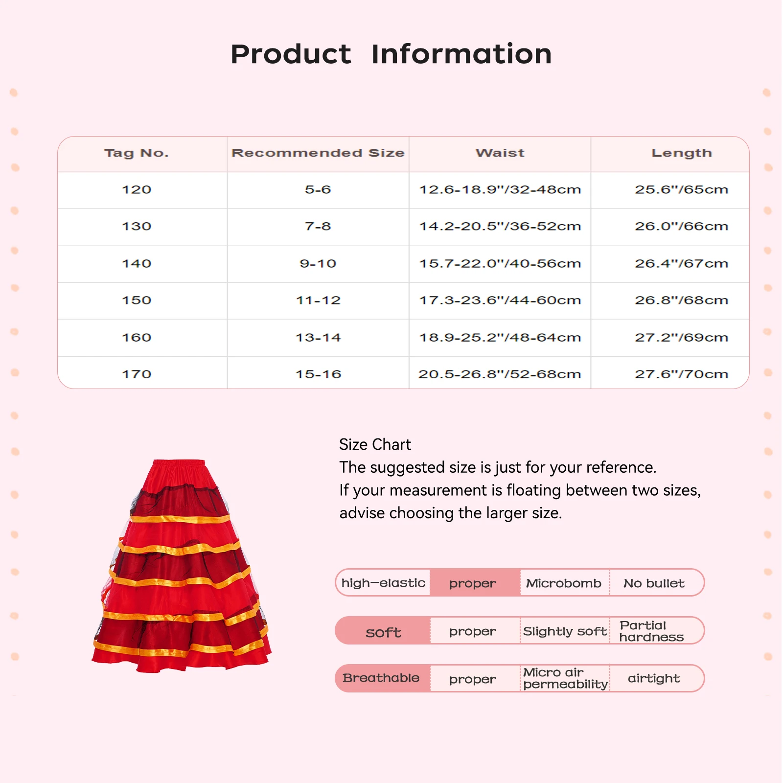 Kids Girls Gypsy Girl Spanish Flamenco Skirts Striped Satin Silk Big Swing Red Long Skirt Team Performance Ballroom Belly Dance