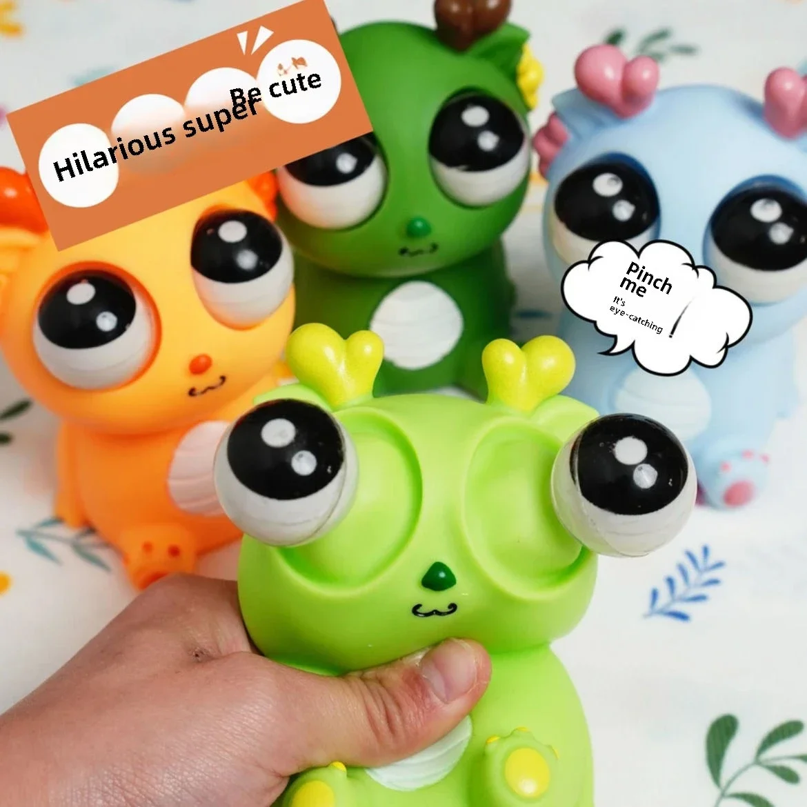 Hot New Pop-up Big Eye Dragon Sensory Decompression Kid Gift Eye Dragon Dinosaur Squeeze Gazes To Vent Funny Stress Relievers