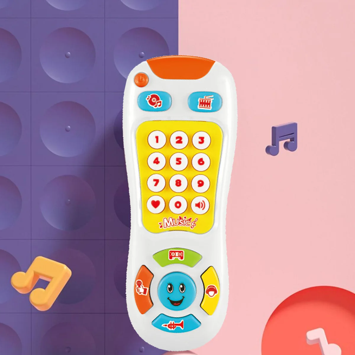 Celular elétrico de plástico bonito para bebê, som e brinquedo leve, educação precoce, brinquedo sensorial para meninos e meninas infantis, envelhecido 18M +