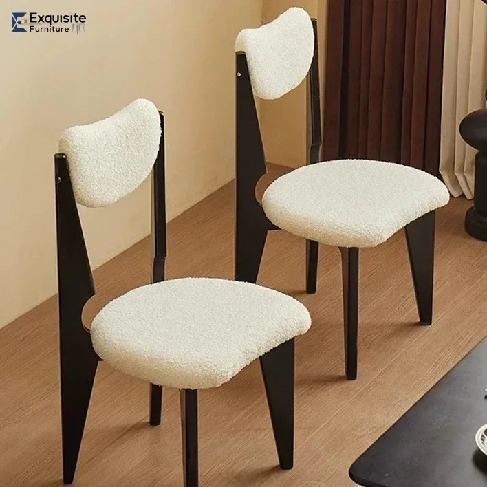 طقم وسائد للساقين كراسي كلاسيكية فريدة من نوعها مفتوحة الظهر كرسي طعام أسود فرنسي أثاث جناح صالة Sillas De Comedor