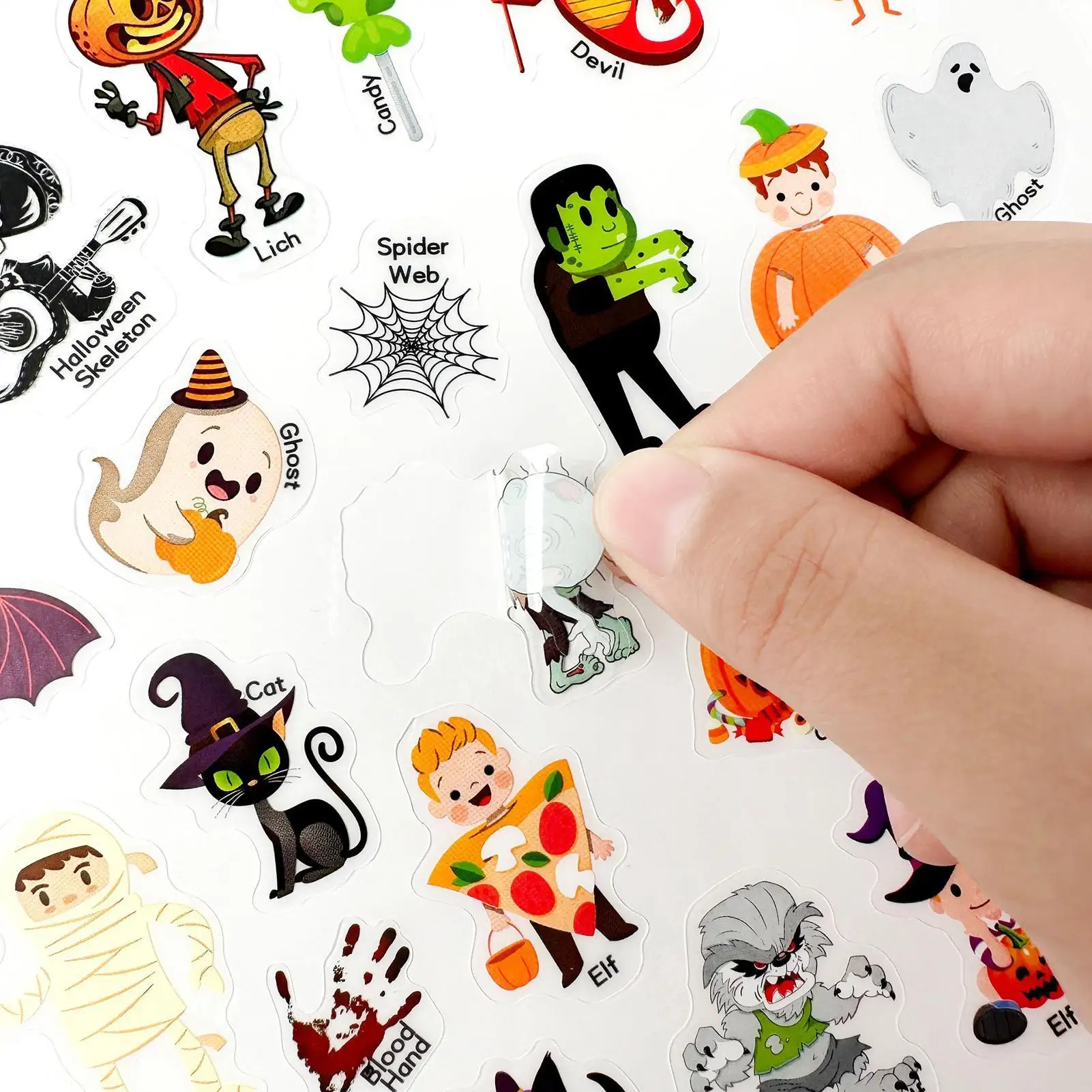 

Книга-наклейка для малышей на Хэллоуин, многоразовые наклейки для детей, игрушки, поделки, занятия для девочек 3-6 лет, детская классная поездка