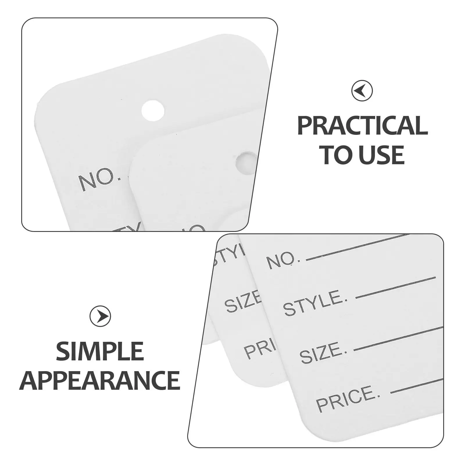 100Pcs Clothing Hang Tags Blank Writable Paper Price Labels 2x1.4 Inches Retail Store Merchandise Display Shirt Tags for Sale view 6