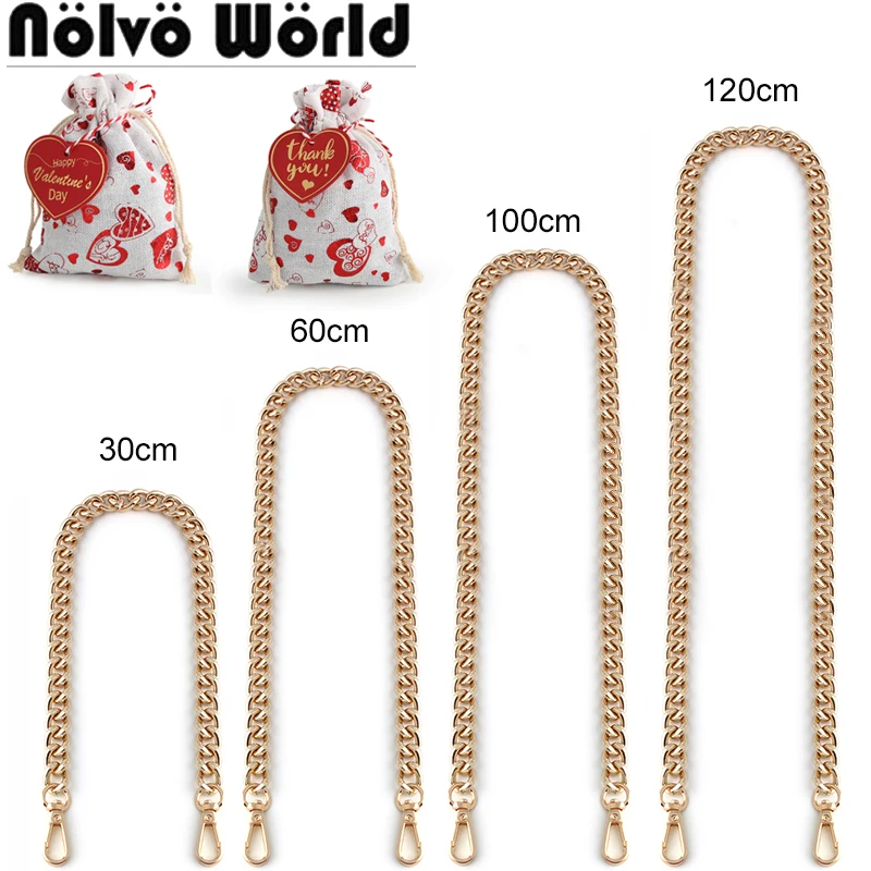 30-120CM 11/13MM Metal Aluminum Bag Chain For Hand-Woven Shoulder Bags Handbag Detachable Straps Festival Day Gifts Accessories