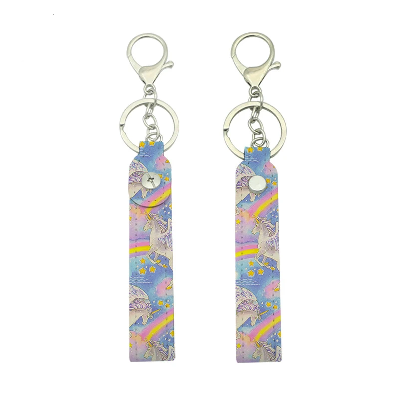 

Free shipping 30pcs/lot Sublimation Blank PU material keychain pendant bag pendant For Sublimation Printing DIY Craft