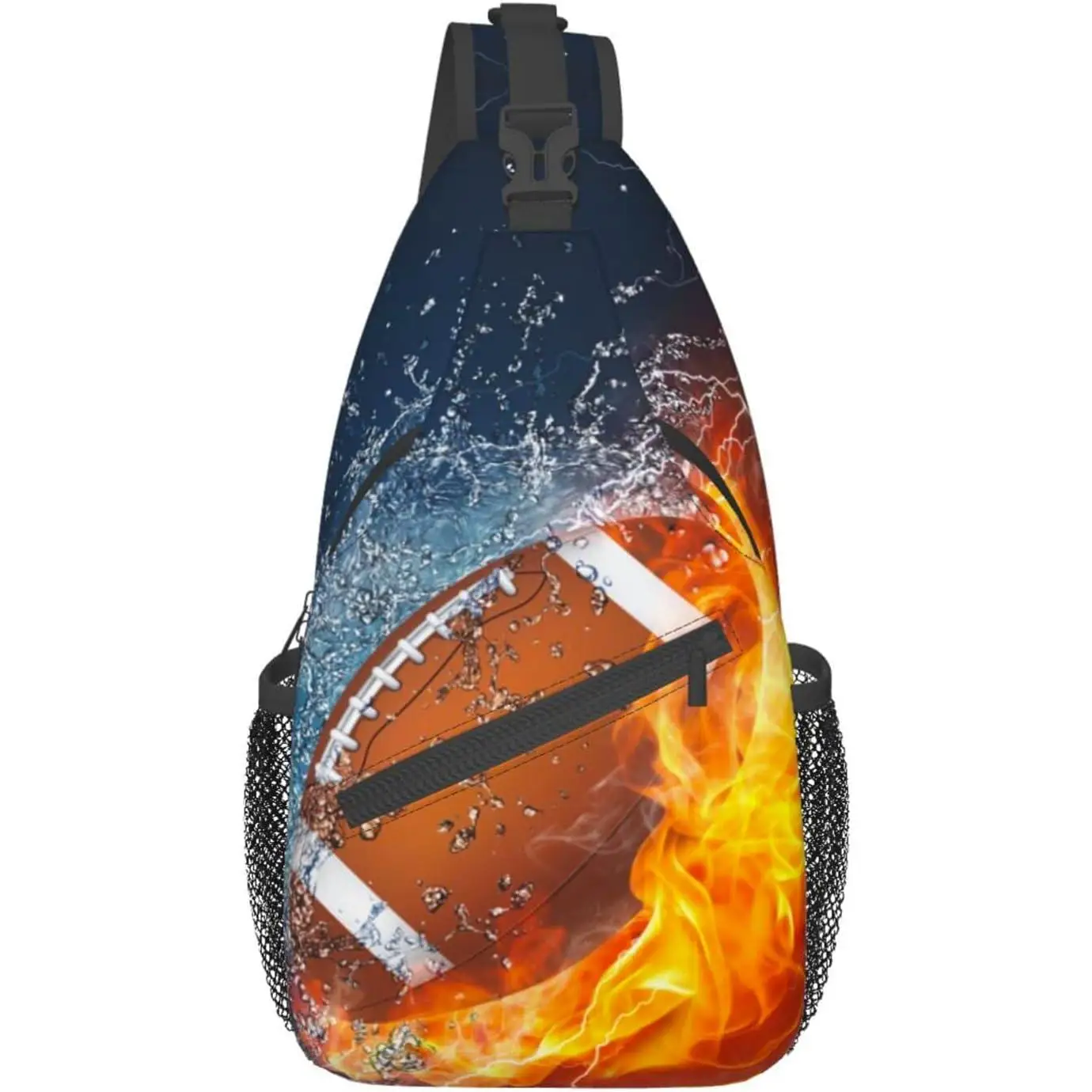 

Сумка на ремне для американского футбола с крутым мячом для мужчин и женщин, дорожный походный рюкзак, сумки через плечо, нагрудные сумки, повседневный рюкзак, спортивный рюкзак