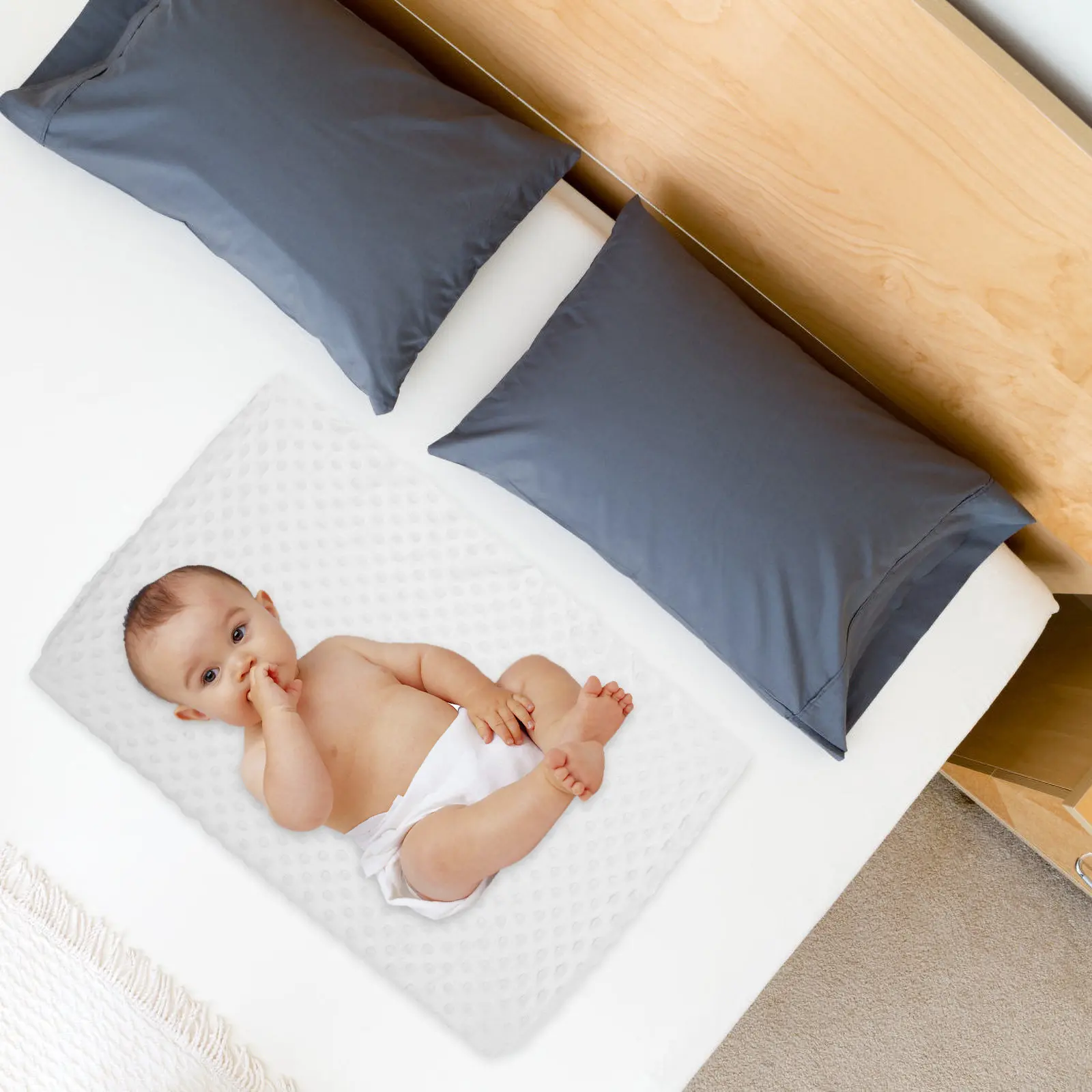 

Breathable Cotton Changing Pad Cover Elastic Fit for Most Baby Changing Tables Removable Washable Reusable Diaper Pad Sheet