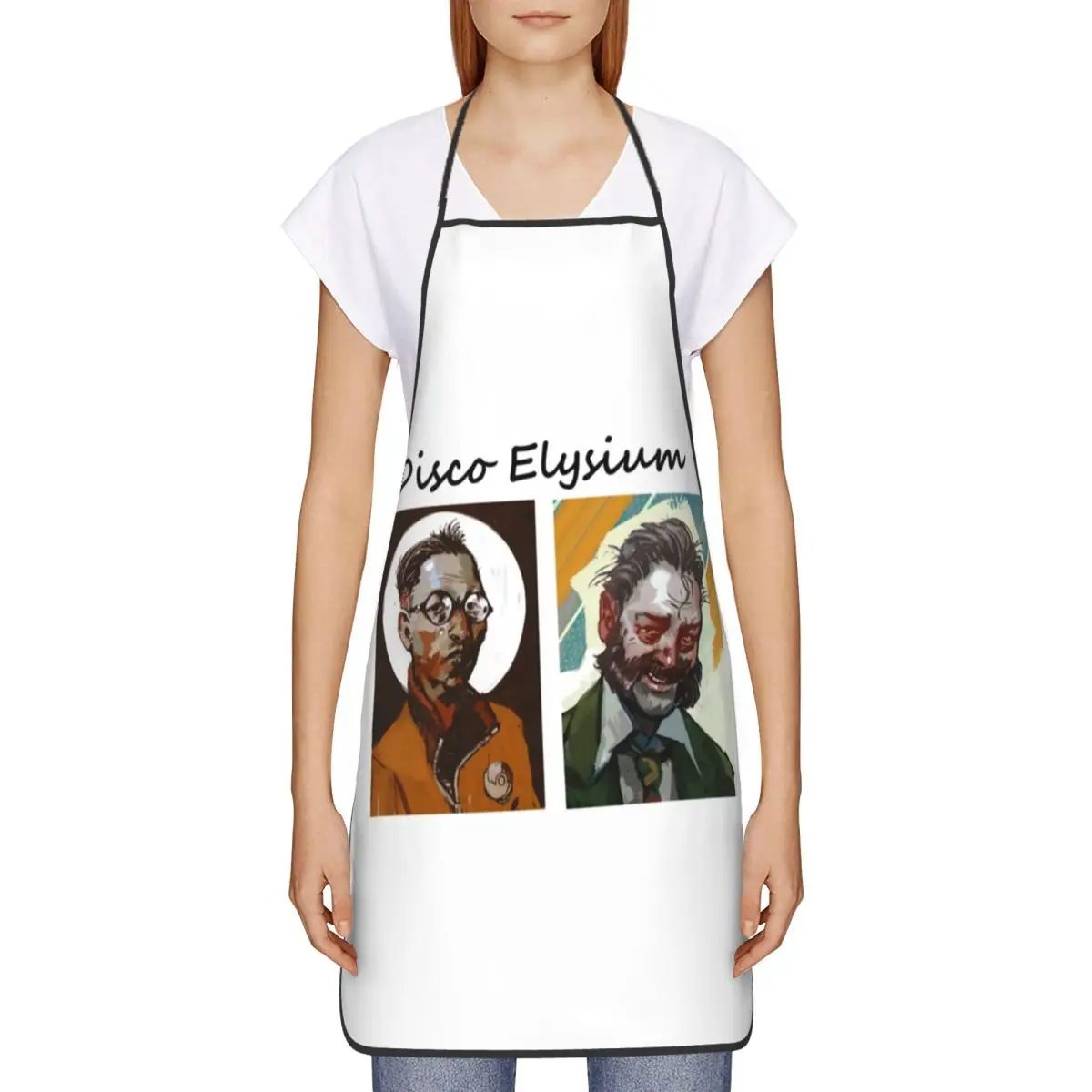 Unisex Disco Elysium Gaming Kitchen Chef Cooking Baking Apron Women Men Tablier Cuisine for Painting