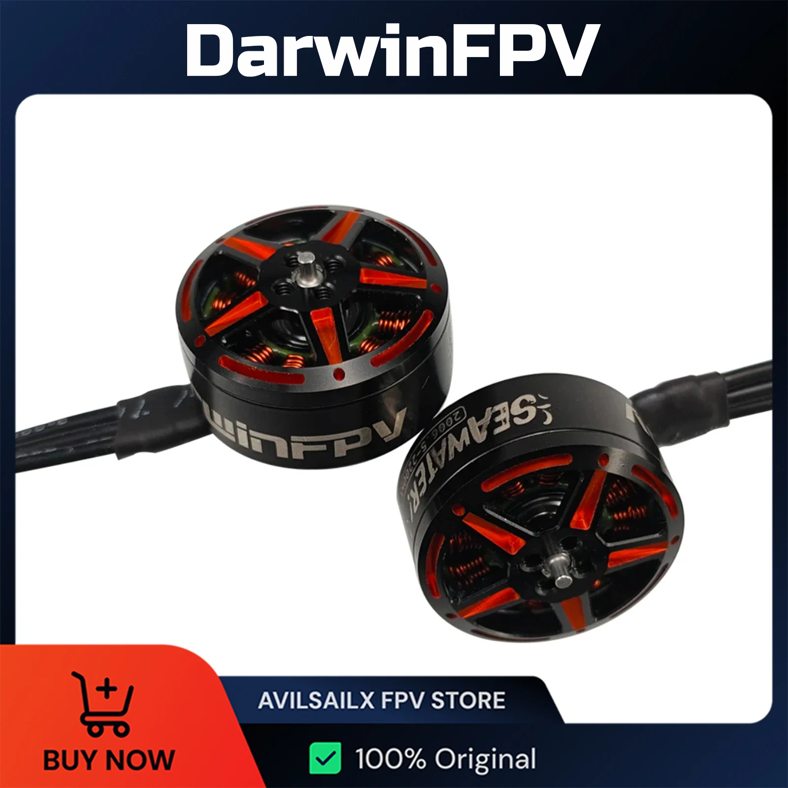 

DarwinFPV 2006.5 2200KV SeaWater Brushless Motor For 3.5 Inch CineWhoop FPV Drones 5-6 Inch Long Range FPV Drones