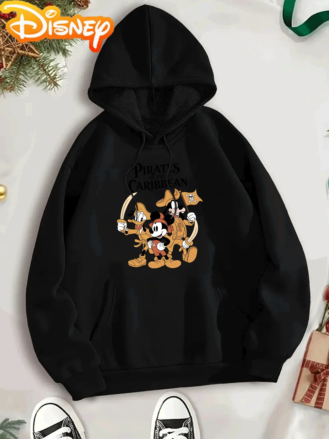 سويت شيرت نسائي بقلنسوة من قراصنة الكاريبي من ديزني جاك سبارو كابتن وقراصنة منقوشة ملابس كاجوال #2