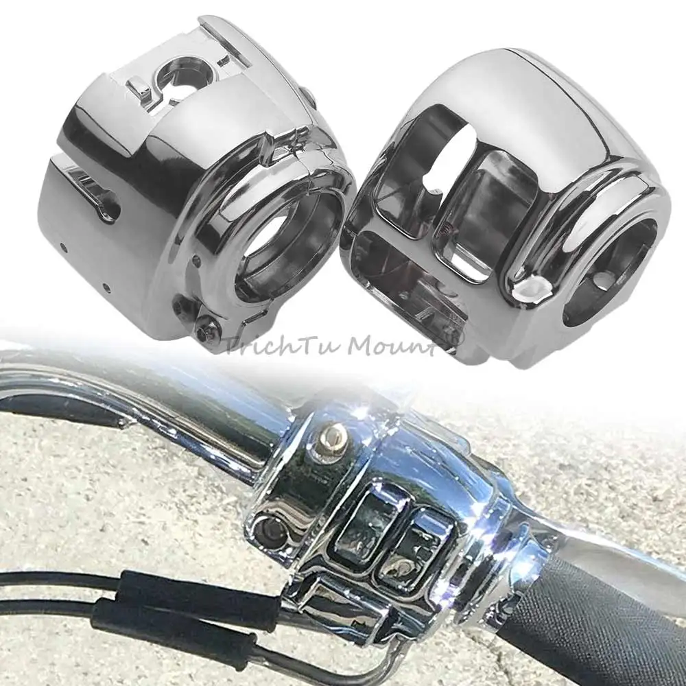 For Harley Dyna Softail Fat Boy Sportster Iron 883 1200 FXDF FLSTF 2011-later Motorcycle Handlebar Control Switch Housing Cover