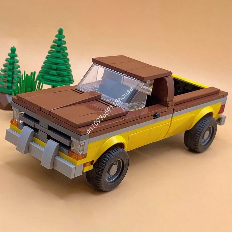 

355 шт. MOC 80-х годов Bob & Weave Ram Желтый и Красновато-коричневый Городные чемпионы супер автомобиль Строительные блоки Рождественский подарок Коллекционная коллекция