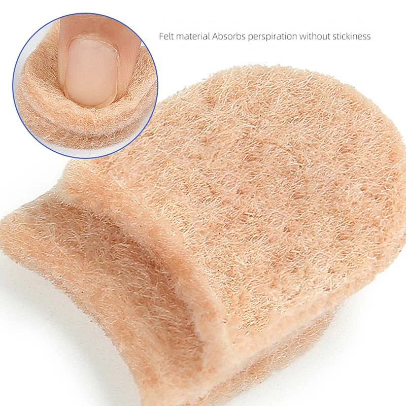 Felt Toe Straightener, Polegar sobreposição Toe Separator, Divisor diário Toe, grande cuidado do osso do pé, cuidados com os pés, 10pcs