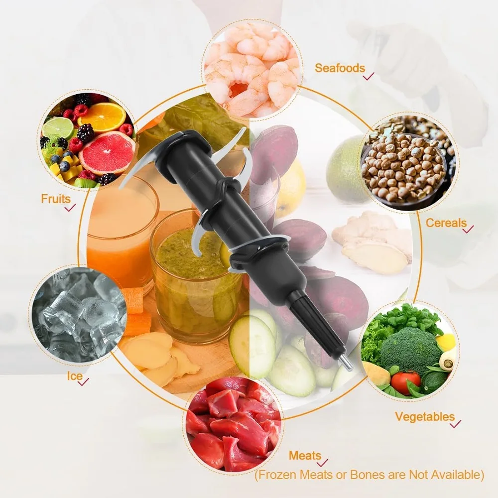 Replacement Stacked 6 Blades for Ninja 72 oz Pitcher Compatible with Ninja Blender BL500 BL660 BL700 BL740 NJ600C