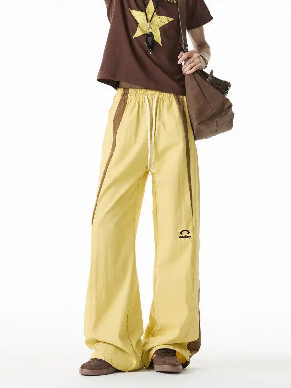 Hip Hop américain rue danse pantalons décontractés hommes couleur Blo broderie conception Qui sec sport pantalons longs pour les Couples