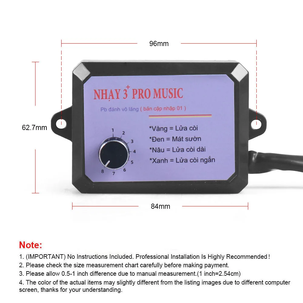 ​Nhay 3+ Pro Music Rapid Horn Relay 12-24V（8Tones ) For Motorcycle Car Marine Boat Truck All Vehicle is Compatible