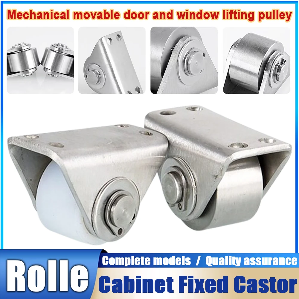 1pc Stainless Steel Pulley Furniture Directional Wheel Trolley Bearing Pulley Sliding Door Window Roller Furniture Hardware