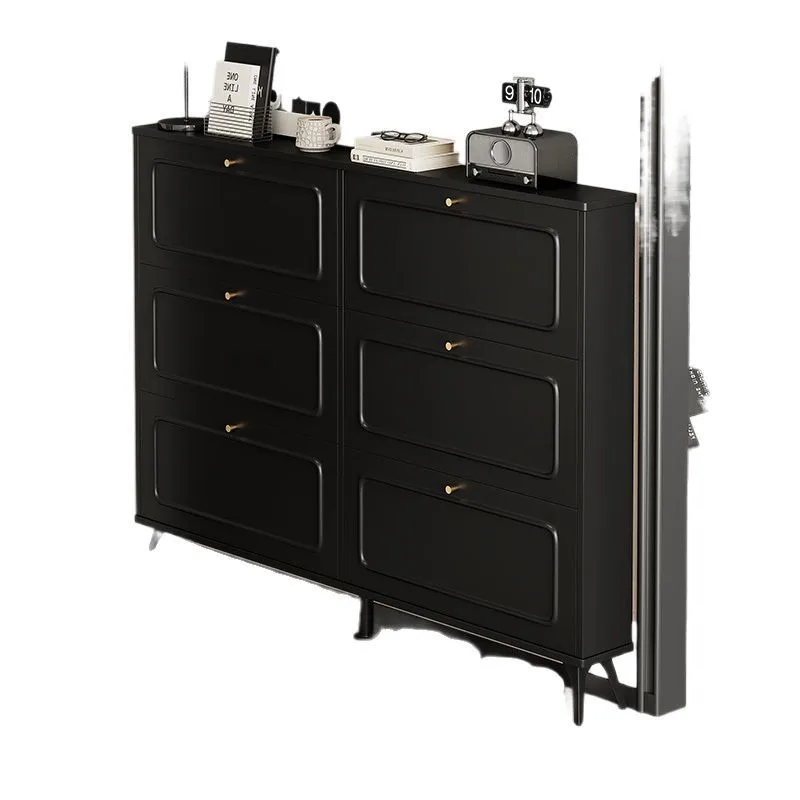 

Tipping bucket shoe cabinet, integrated shoe rack against the wall at the entrance of the household