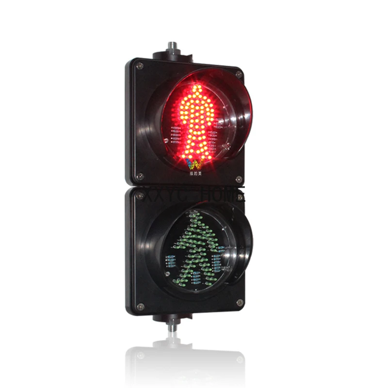 New Lens 100mm DC12V Or DC24V Or AC85-265V Pedestrian Led Traffic Signal Light