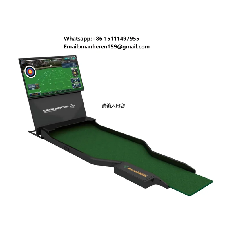 Intelligent Indoor Golf Simulator Mini Artificial Grass Putting Green Practice Device High-Accuracy Golf Course