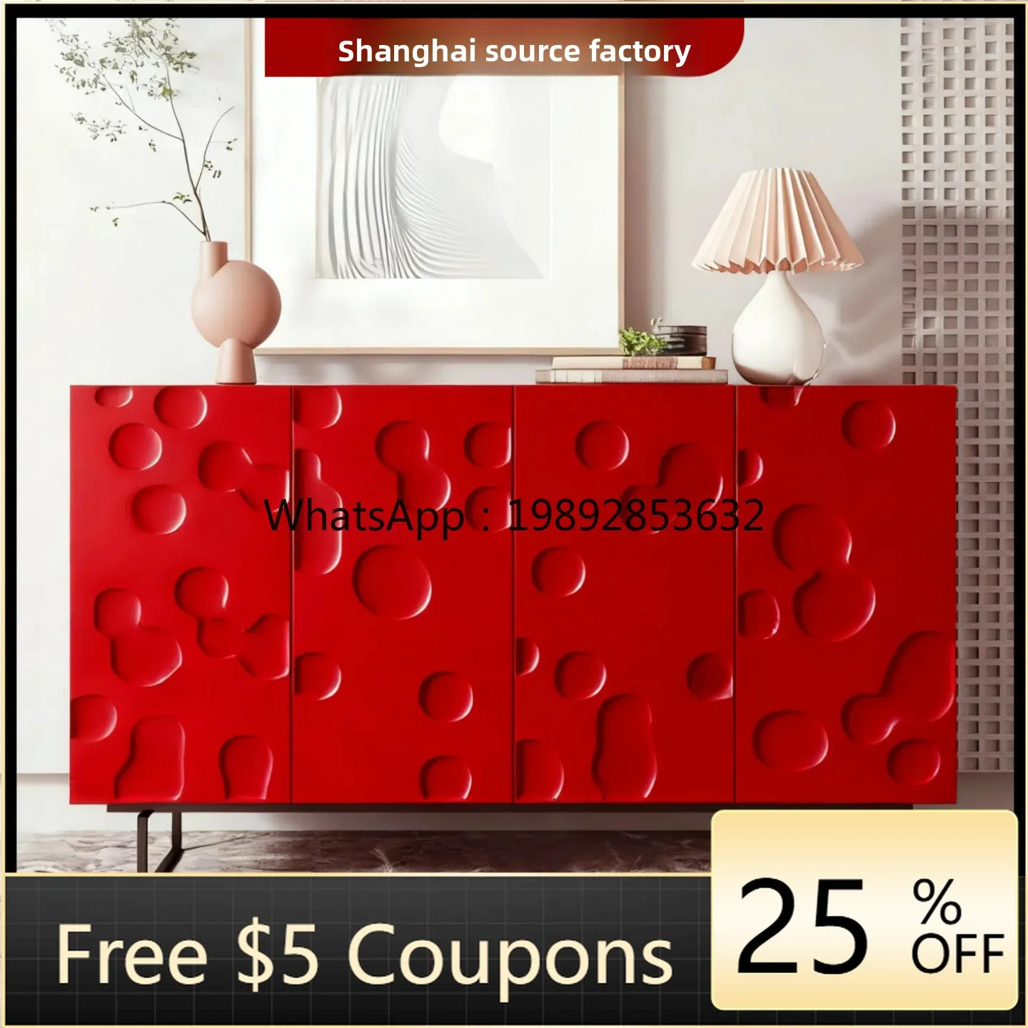 

LYY Light Luxury Piano Lacquer Sideboard Entryway Living Room Wall-Mounted Storage Cabinet Decorative Cabinet