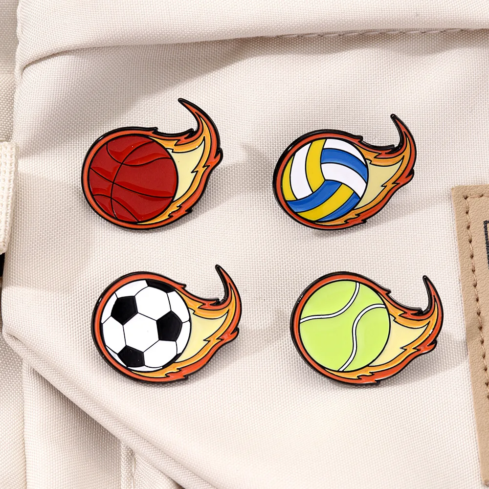 Cartoon Flamme Ball Emaille Br – Badminton Icon Bewertung und Preis
