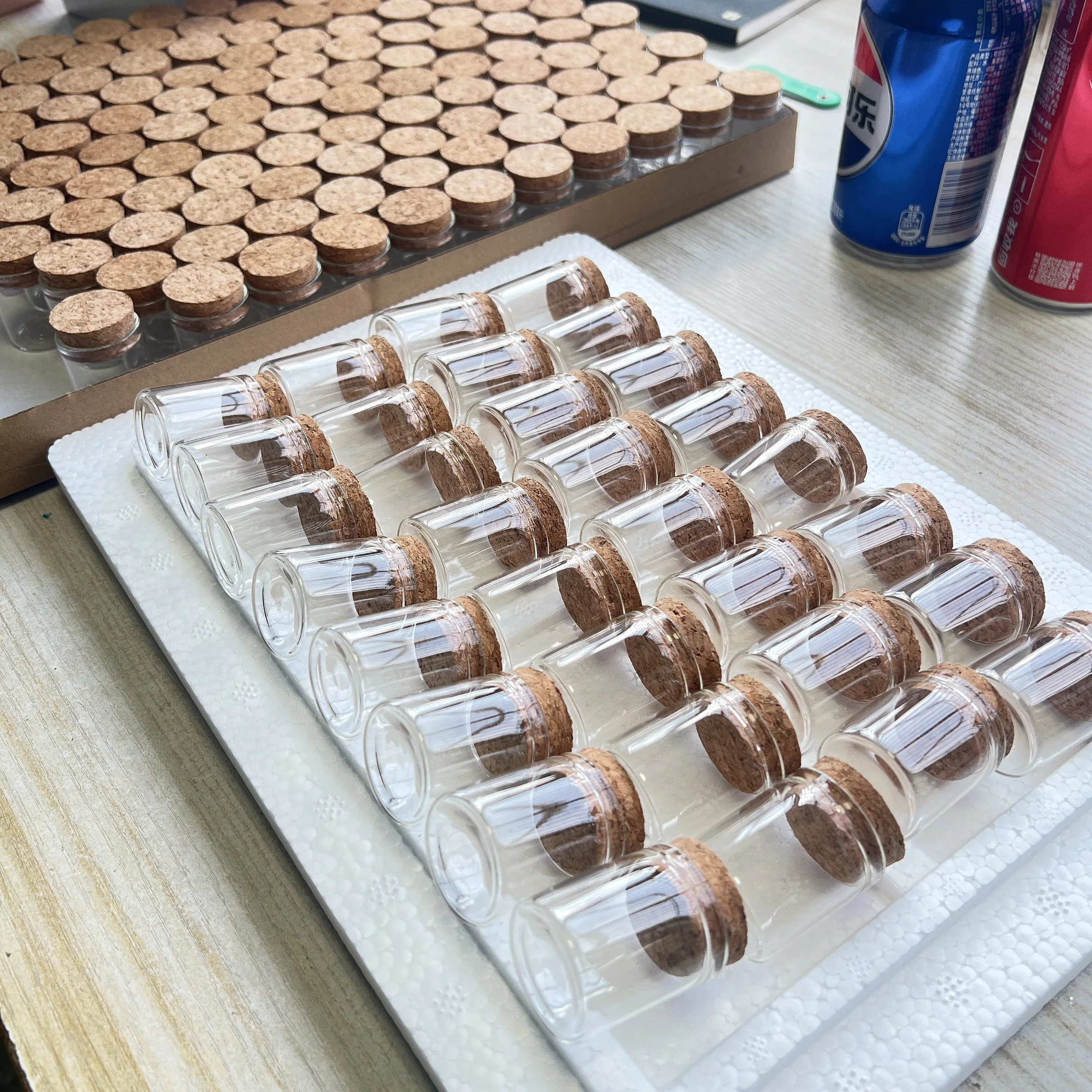 

24/48/100 PCS Mini DIY Craft Cute Glass Jars 12ml 24×30×35mm Glass Bottle Cork Test Tube Candy Container Vial Decoration
