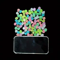 100/500 Pcs/bag, Luminous Stone, Landscape Flower Pot And Fish Tank Beautification Decorative Stone (0.31 * 0.39 Inches) 3