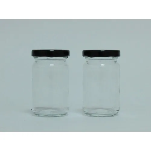 Pasabahce Flame 20 Pcs Black Cap 105 Cc Glass Jar