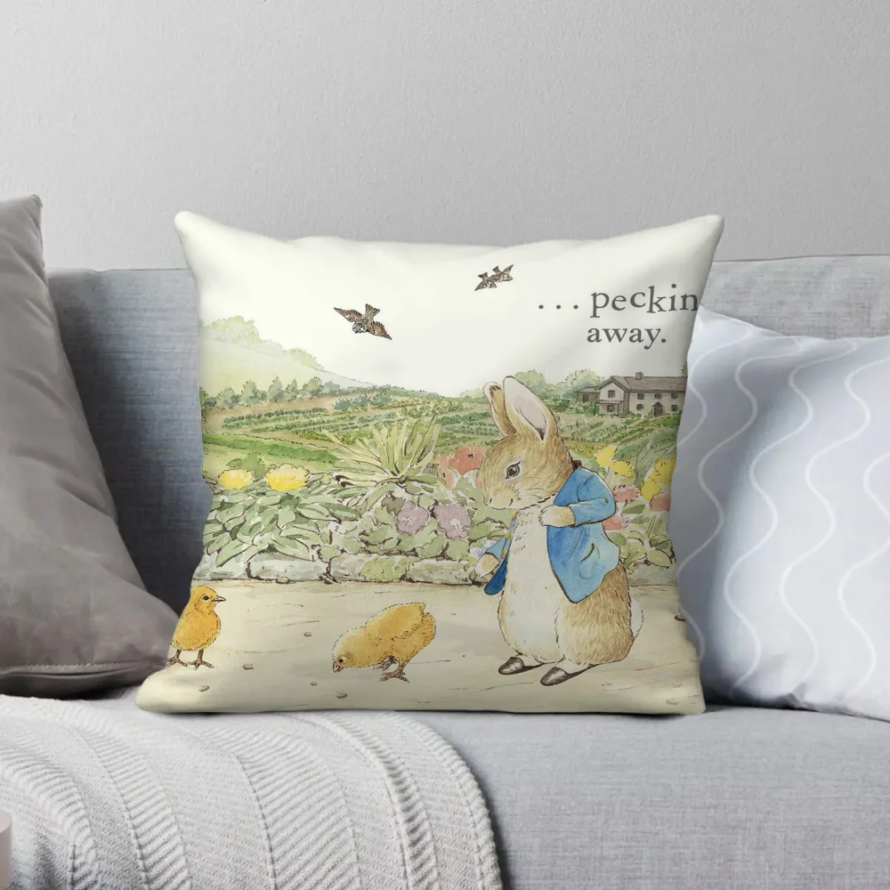 Case 45x45 Pillow Covers Decorative Sofa Cushions P-Peter Rabbits Cushion Cover 40x40 Pillowcases Bed Cushions for Living Room