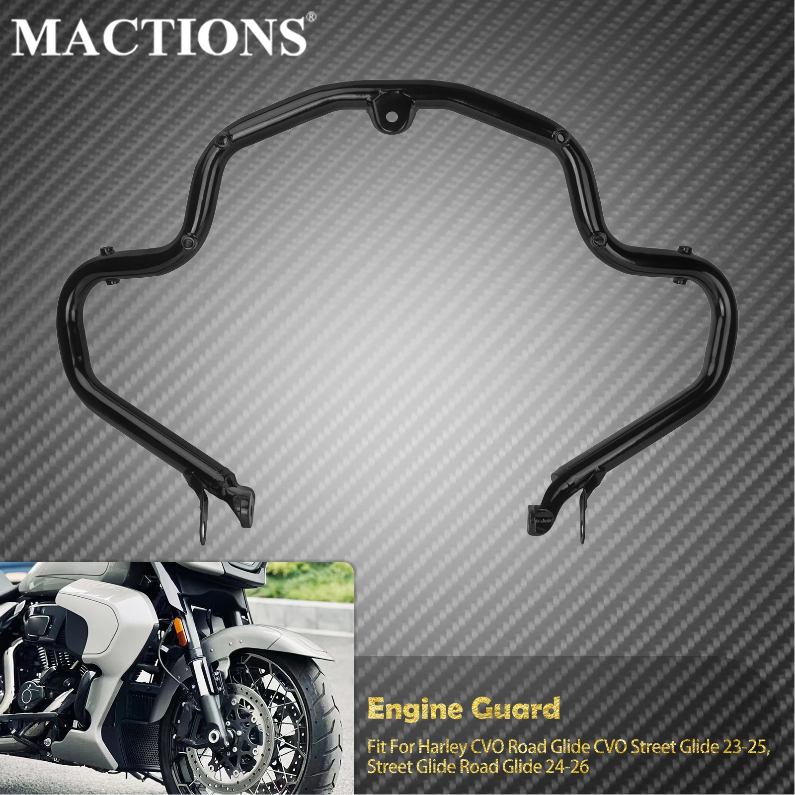 

Motorcycle Fairing Lowers Engine Guard Highway Crash Bar Falling Protection For Harley Touring Road Street Glide 2024-Up FLHXSE
