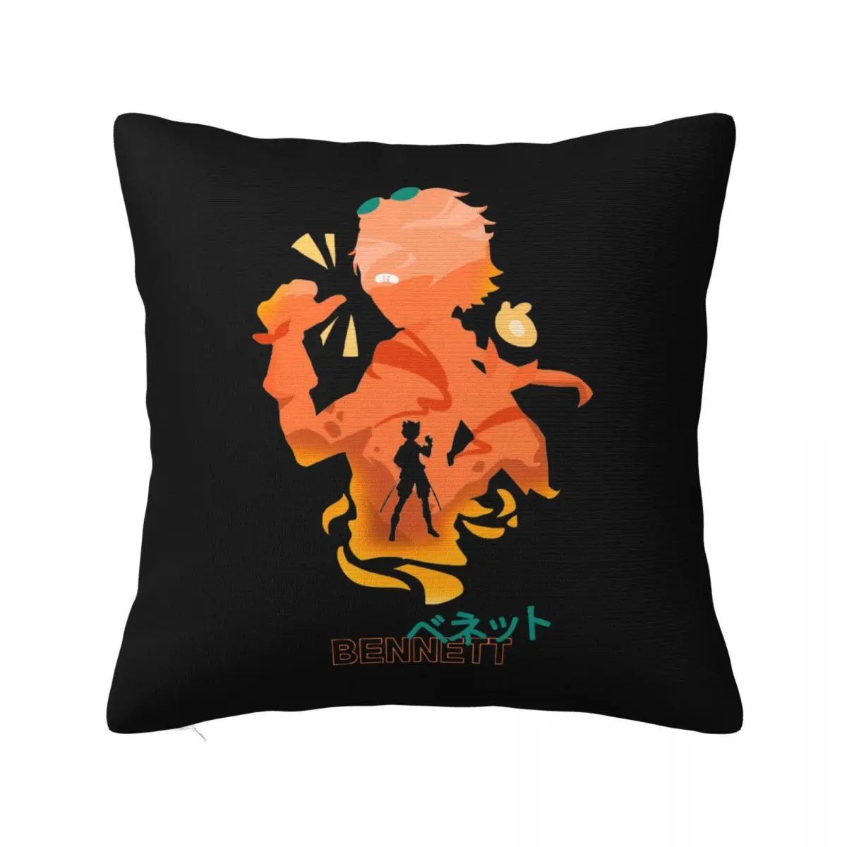 

Genshin Impact Bennett Pillowcase Printing Cushion Cover Decoration Anime Game Pillow Case Cover Living Room Square 40*40cm