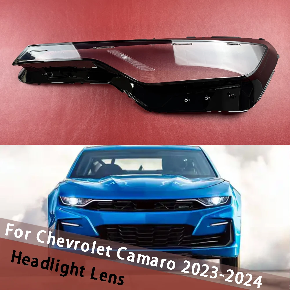 For Chevrolet Camaro 2023 2024 Headlight Lens Cover Transparent Shade Headlamp Shell Plexiglass Replace Original Lampshade