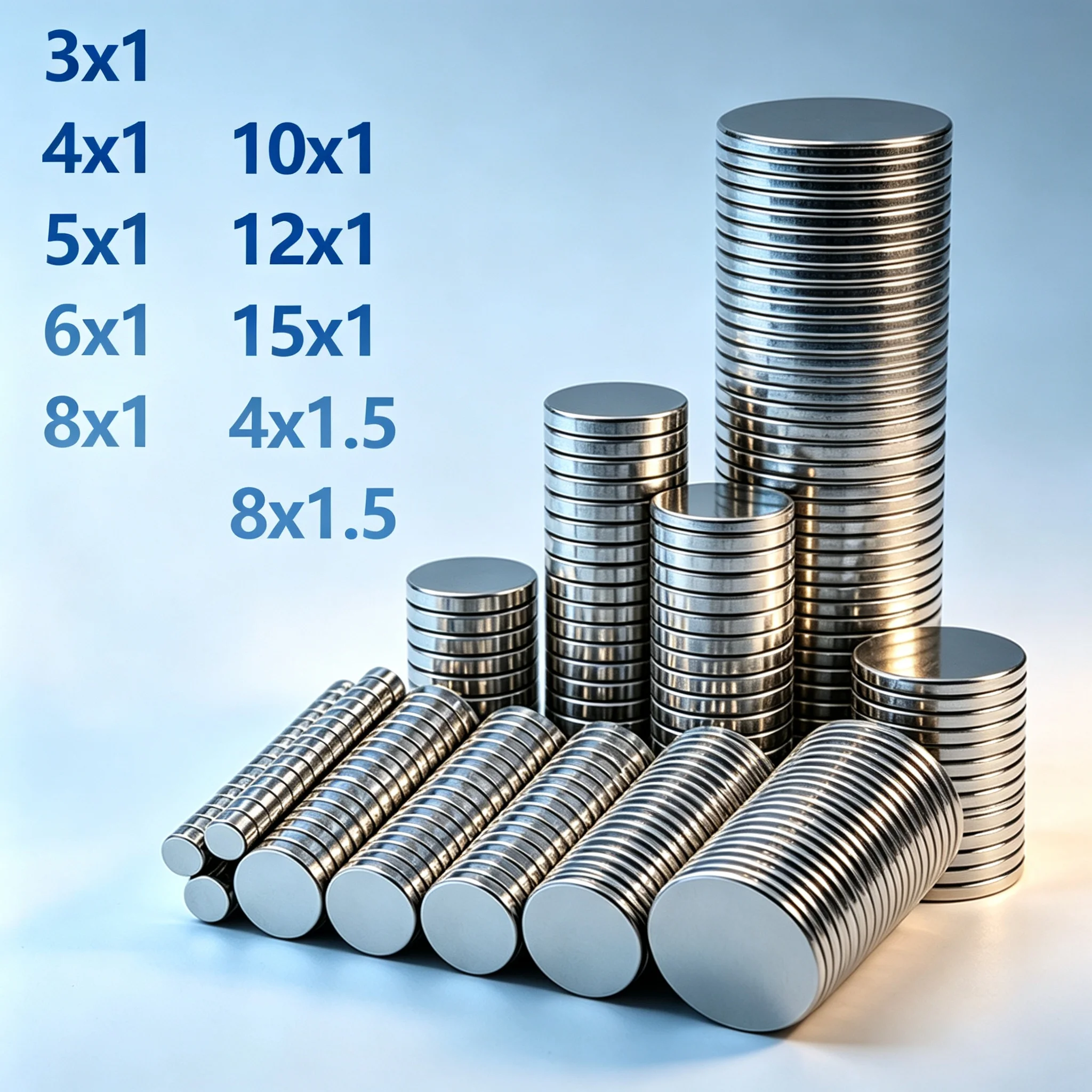 5x1 6x1 10x1mm N35 Round Neodymium Magnet Disc Powerful Permanent NdFeB Magnets for Fridge Stickers, DIY Craft, Home Office