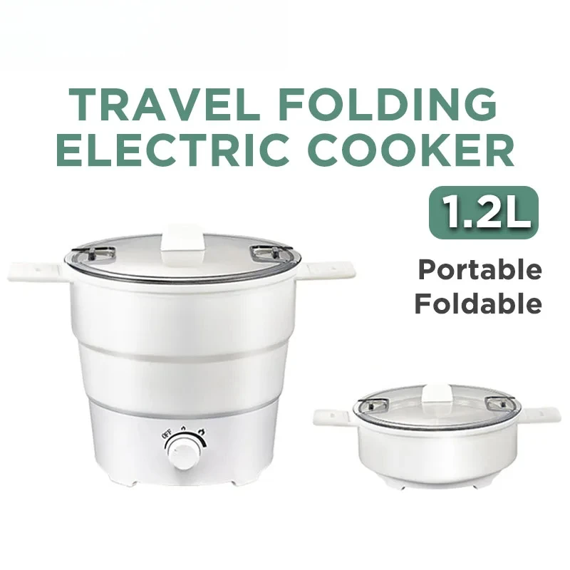 220v składany elektryczny wok wielofunkcyjny garnek domowy akademik elektryczny urządzenie do gotowania ryżu mini elektryczny garnek do gotowania