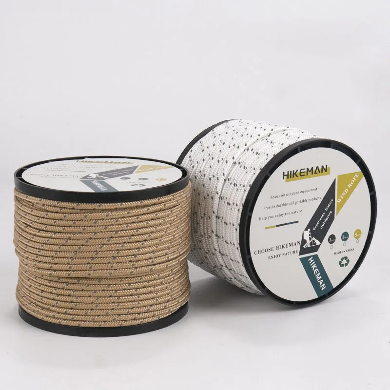 

Camping Reflective Rope 50M Ultra-Long 4MM Thickened Windproof Anchor Cord For Outdoor Tent Canopy Clothesline